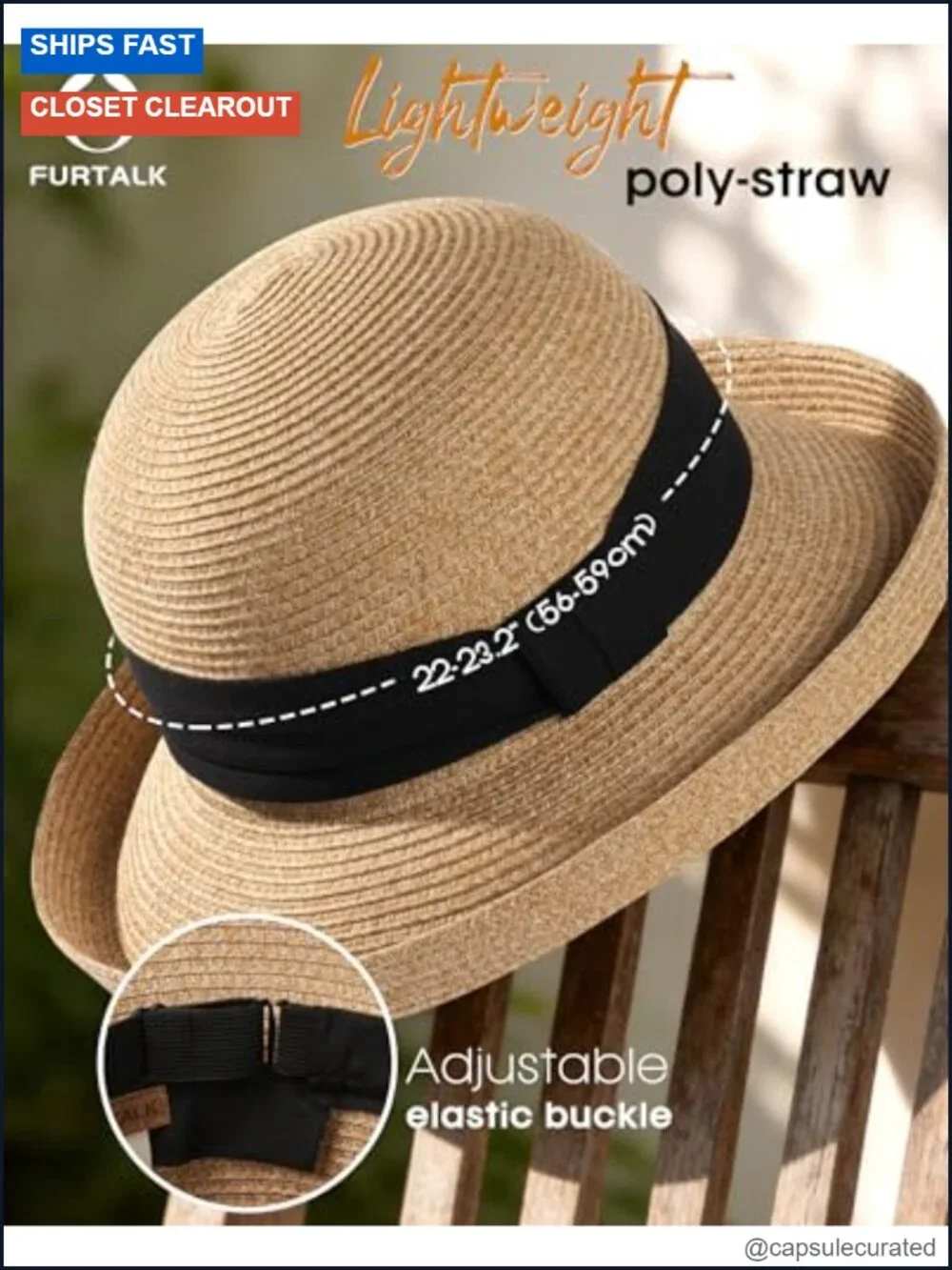 Women's UPF 50 Packable Bucket Hat with Chin Strap, Adjustable Sun Hat, Travel